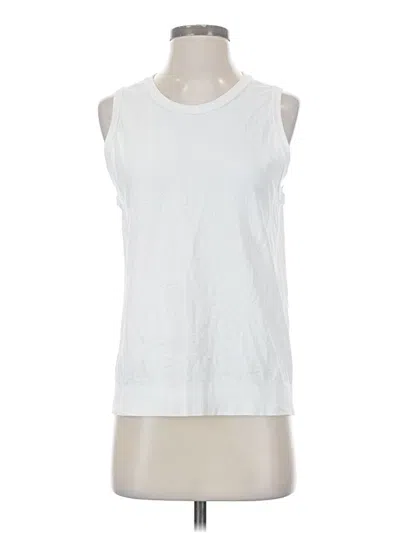 Pre-owned Athleta Sleeveless T-shirt In White