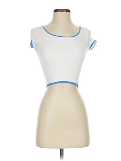 Pre-owned Athleta Sleeveless T-shirt In White