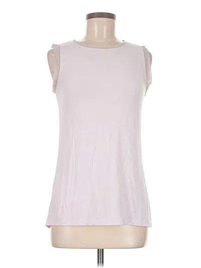 Pre-owned Athleta Sleeveless T-shirt In White