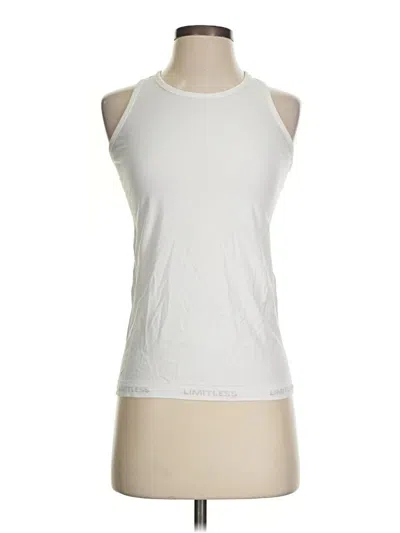 Pre-owned Athleta Sleeveless T-shirt In White