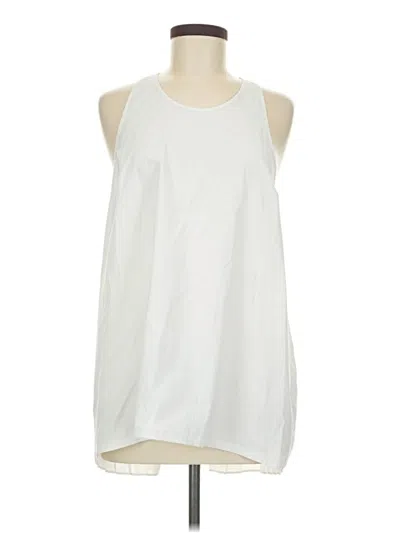 Pre-owned Athleta Sleeveless T-shirt In White