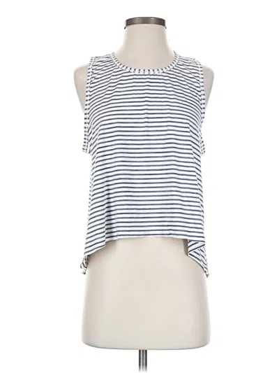Pre-owned Athleta Sleeveless T-shirt In White