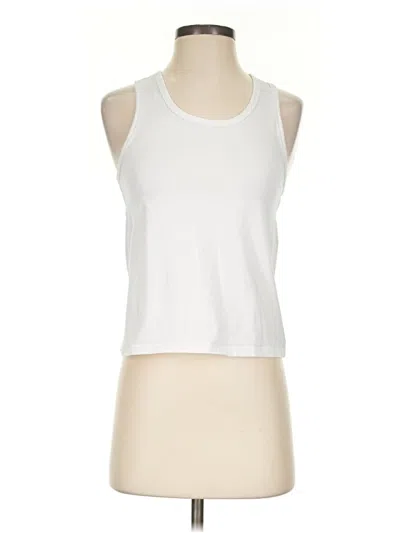 Pre-owned Athleta Sleeveless T-shirt In White