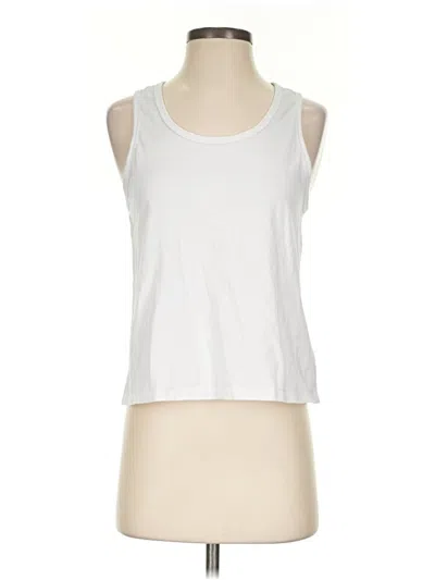 Pre-owned Athleta Sleeveless T-shirt In White
