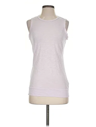 Pre-owned Athleta Sleeveless T-shirt In White