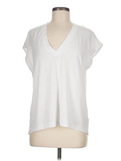 Pre-owned Athleta Sleeveless T-shirt In White