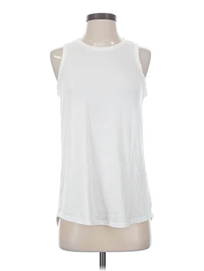 Pre-owned Athleta Sleeveless T-shirt In White