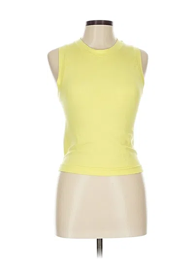 Pre-owned Athleta Sleeveless T-shirt In Yellow