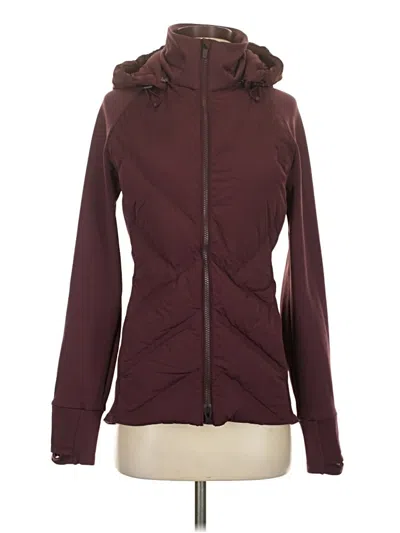 Pre-owned Athleta Snow Jacket In Burgundy