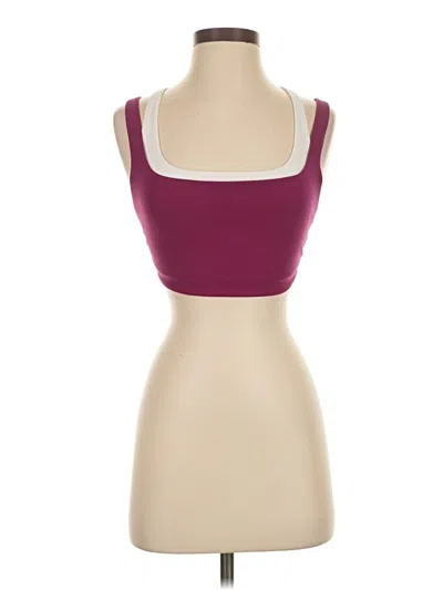Pre-owned Athleta Sports Bra In Burgundy