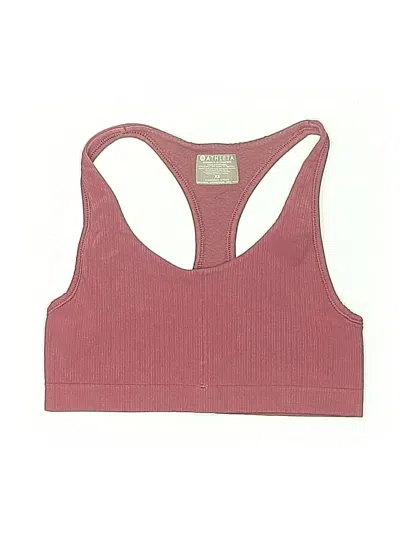 Pre-owned Athleta Sports Bra In Burgundy