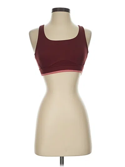 Pre-owned Athleta Sports Bra In Burgundy