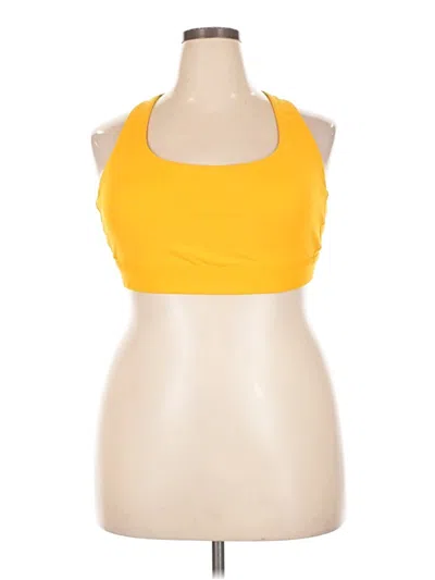 Pre-owned Athleta Sports Bra In Yellow