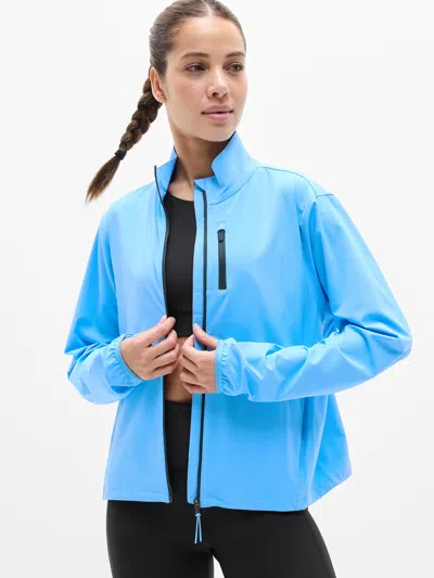 Athleta Sprint Finish Jacket In Blue