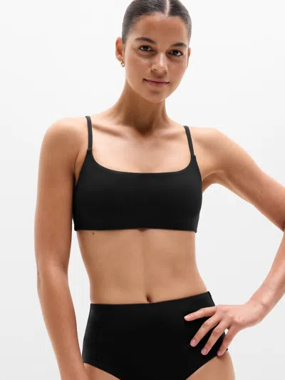 Athleta Square Neck Bikini Top In Black