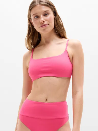 Athleta Square Neck Bikini Top In Pink