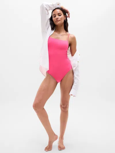 Athleta Straight Neck One Piece In Pink