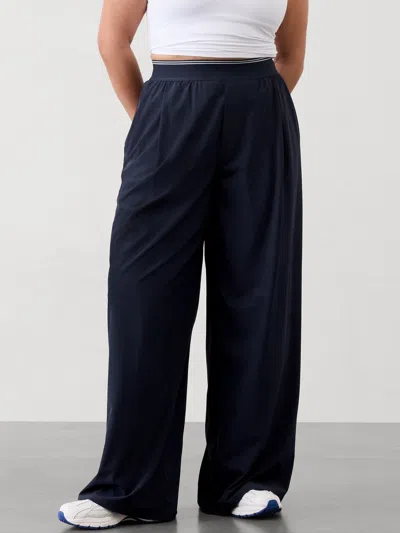 Athleta Stratosphere High Rise Wide Leg Pant In Navy