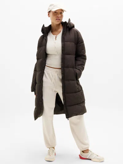 Athleta Stratus Puffer Parka In Brown