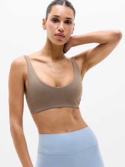 Athleta Studio Still Bra A-c In Umber