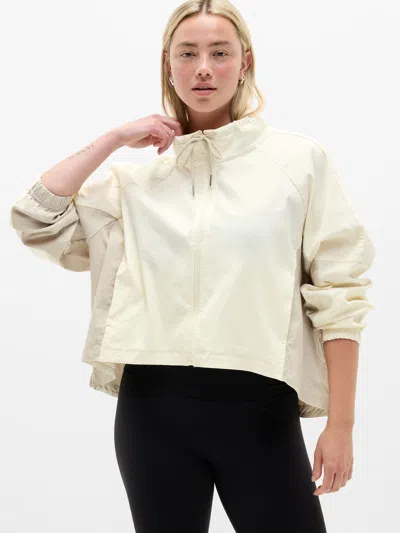 Athleta Superlinen Blend Jacket In Pearl