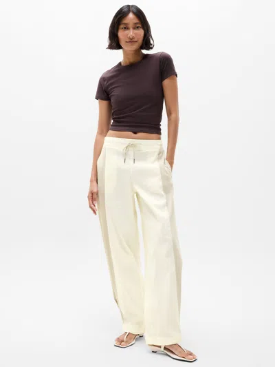 Athleta Superlinen Blend Palazzo Pant In White