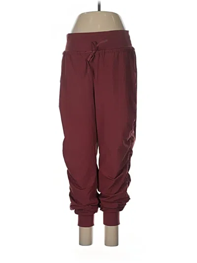 Pre-owned Athleta Sweatpants In Burgundy