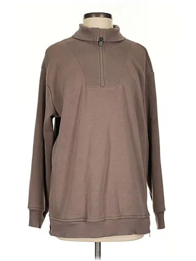 Pre-owned Athleta Sweatshirt In Brown