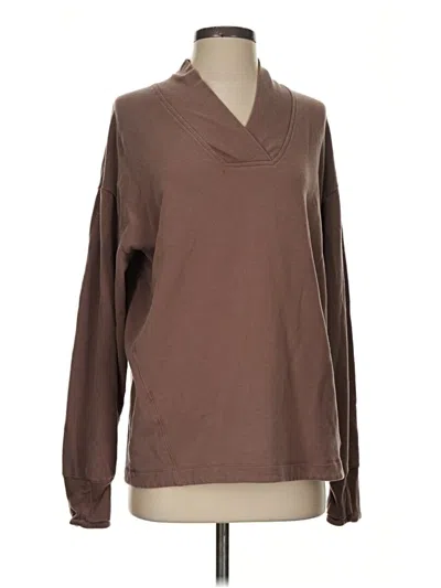 Pre-owned Athleta Sweatshirt In Brown