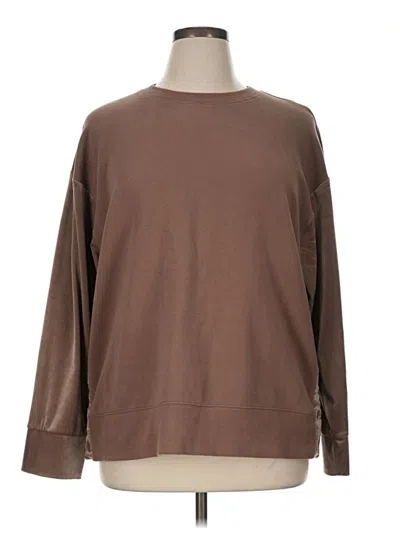 Pre-owned Athleta Sweatshirt In Brown