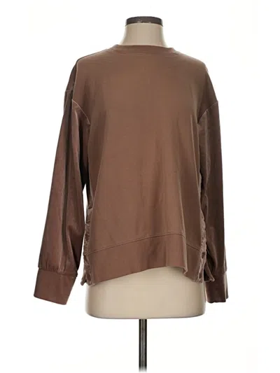 Pre-owned Athleta Sweatshirt In Brown