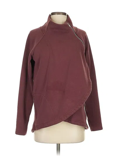 Pre-owned Athleta Sweatshirt In Burgundy