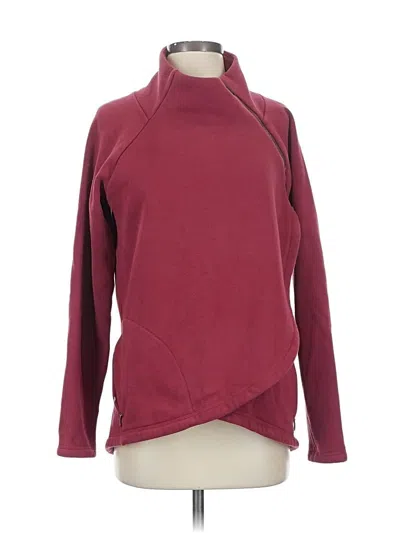 Pre-owned Athleta Sweatshirt In Burgundy