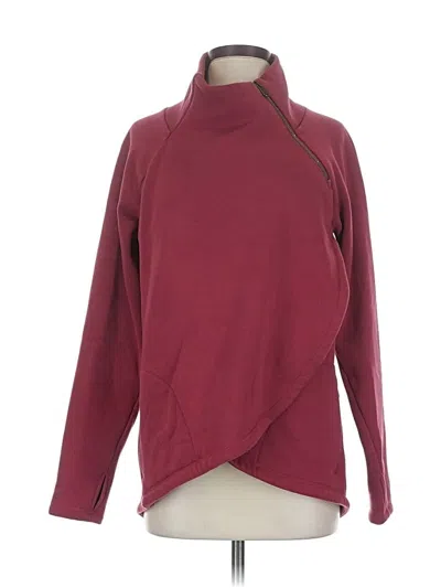 Pre-owned Athleta Sweatshirt In Burgundy