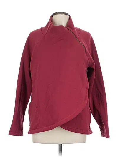 Pre-owned Athleta Sweatshirt In Burgundy