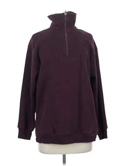 Pre-owned Athleta Sweatshirt In Burgundy