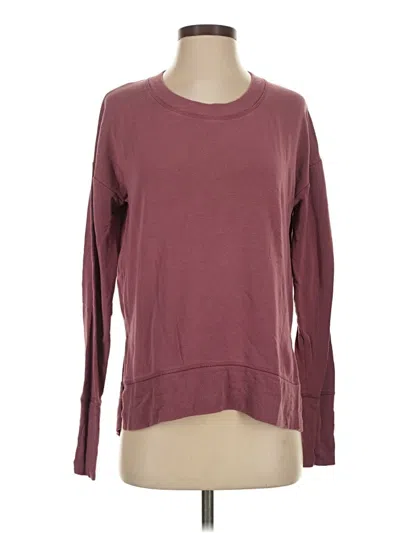 Pre-owned Athleta Sweatshirt In Burgundy