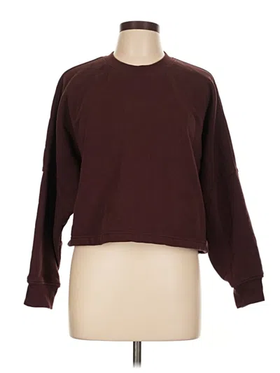 Pre-owned Athleta Sweatshirt In Burgundy