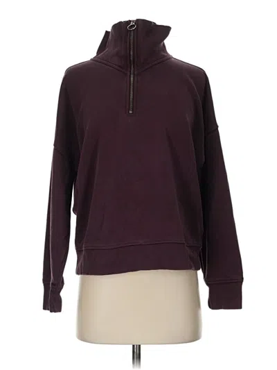 Pre-owned Athleta Sweatshirt In Burgundy