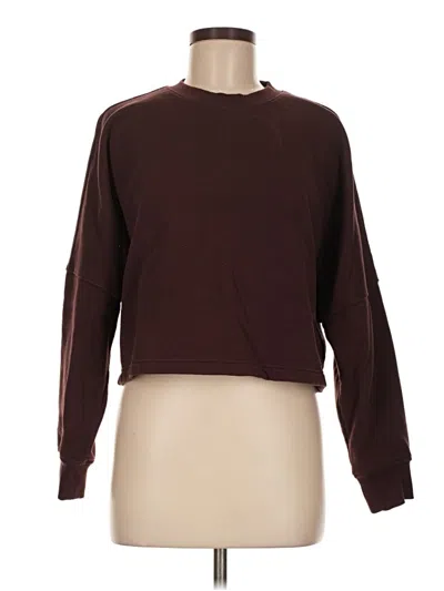 Pre-owned Athleta Sweatshirt In Burgundy