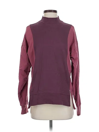 Pre-owned Athleta Sweatshirt In Burgundy
