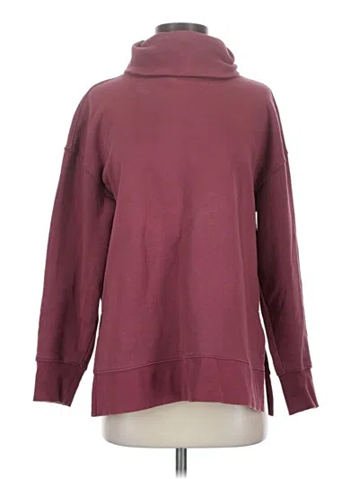 Pre-owned Athleta Sweatshirt In Burgundy