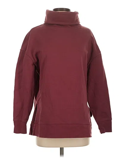 Pre-owned Athleta Sweatshirt In Burgundy