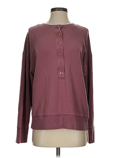 Pre-owned Athleta Sweatshirt In Burgundy