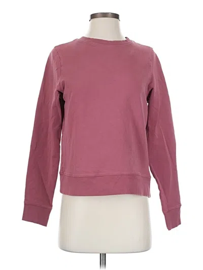 Pre-owned Athleta Sweatshirt In Burgundy