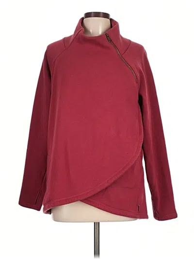 Pre-owned Athleta Sweatshirt In Burgundy