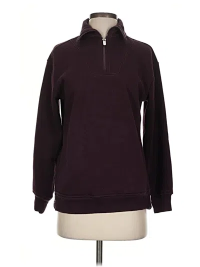 Pre-owned Athleta Sweatshirt In Burgundy