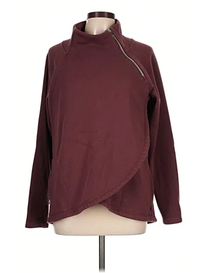 Pre-owned Athleta Sweatshirt In Burgundy
