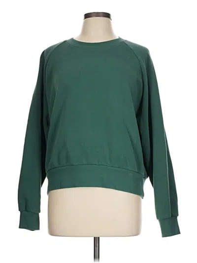 Pre-owned Athleta Sweatshirt In Green