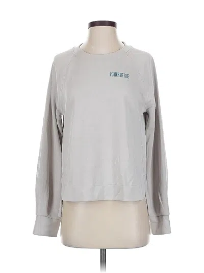 Pre-owned Athleta Sweatshirt In Silver